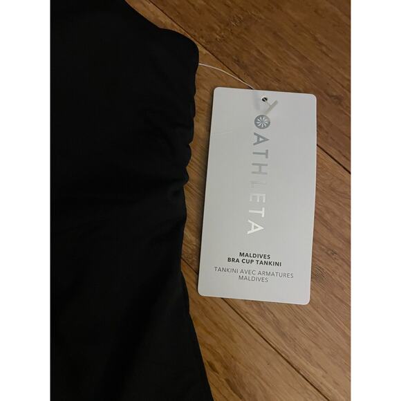 NWT ATHLETA Maldives Bra Cup Tankini Top, Size 34 B/C Black $84 - Picture 5 of 5